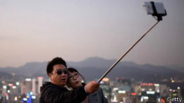 Paraja tomandose un selfie