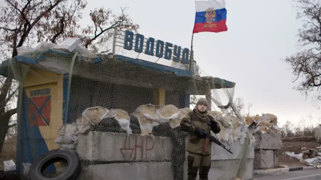 КПП на востоке Донецка 