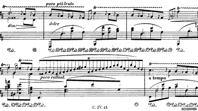 Extracto de Chopin Nocturno op. 62 no. 1, publicada por Schirmer, Nueva York, 1881