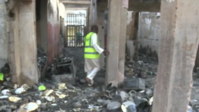 Une explosion dans un marché de Bauchi (Nigeria), en décembre 2014.