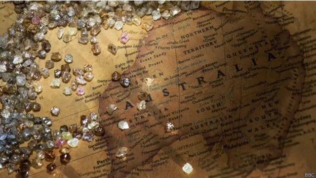La mina Argyle, en el oeste de Australia, es el lugar donde más diamantes rosas se producen. 
