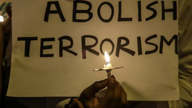 भारत में पाकिस्तानी चरमपंथियों के ख़िलाफ़ प्रदर्शन