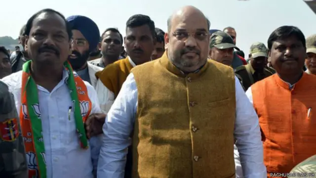 रघुबर दास, अमित शाह, अर्जुन मुंडा