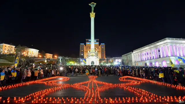 Памятные мероприятия на Майдане в Киеве