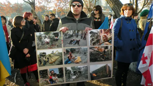 Проукраинский митинг в Тбилиси в декабре 2014 г.