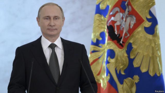 Владимир Путин выступает с посланием Федеральному Собранию 4 декабря 2014 г.