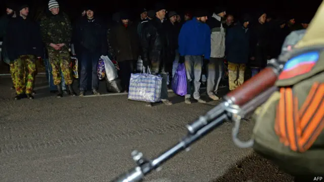 Украинские пленные в плену сепаратистов