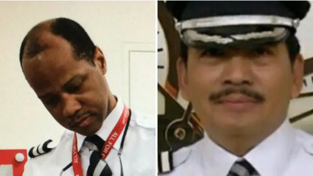 印尼籍机长Iriyanto（左）与法国籍副机长Remi Emmanuel Plesel