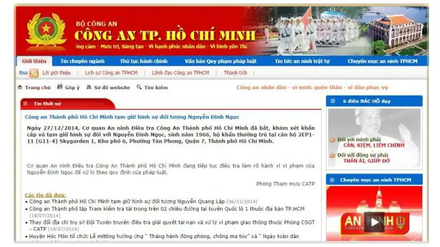 Công an thông báo ngắn gọn về việc bắt giữ ông Ngọc