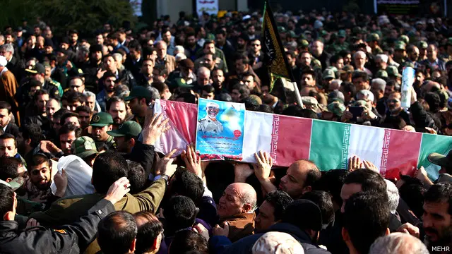 مراسم تشییع سرتیپ حمید تقوی امروز دوشنبه هشت دی در تهران برگزار شد