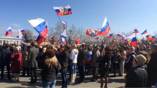 Пророссийский митинг в Севастополе 18 марта 2014 г.
