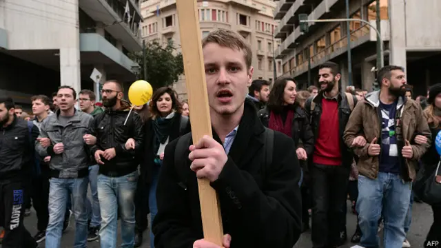 Protestas en Grecia