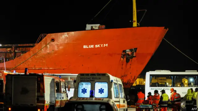 "Блю Скай Эм" в порту Галлиполи