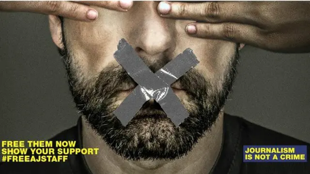 الجزیرې له خلکو غوښتي چې ددغو درو واړو خبریالانو ملا وتړي، او ټینګار یې دا دی چې "خبریالي جرم نه دی"