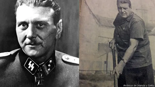 Otto Skorzeny fue un destacado agente nazi durante la Segunda Guerra Mundial. A la derecha, trabajando en su granja en Irlanda. 
