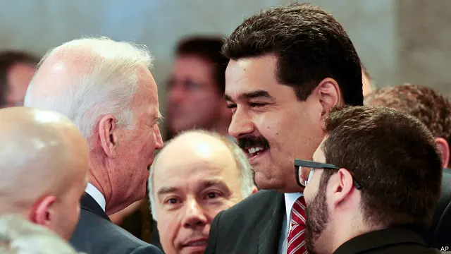 Joe Biden y Nicolás Maduro