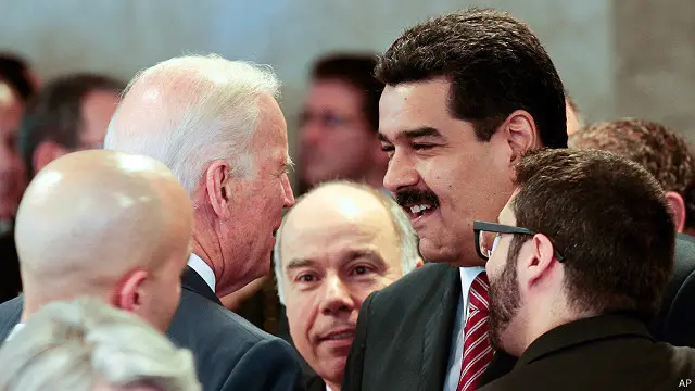 التقى مادورو وبايدن لفترة وجيزة