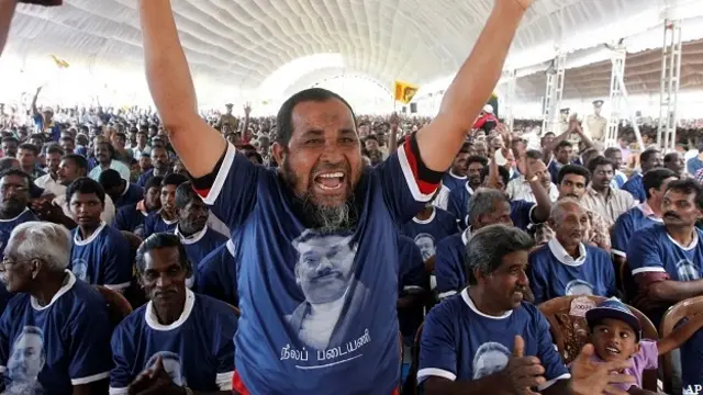 श्रीलंका के राष्ट्रपति महिंदा राजपक्षे के समर्थक