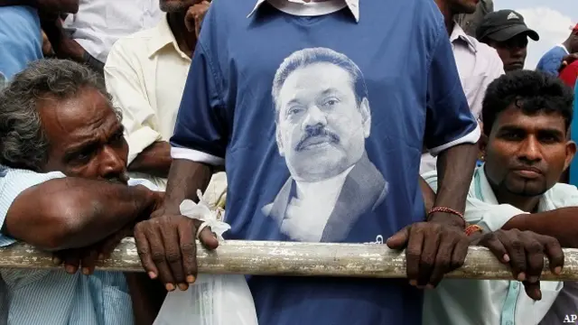 श्रीलंका के राष्ट्रपति महिंदा राजपक्षे के समर्थक