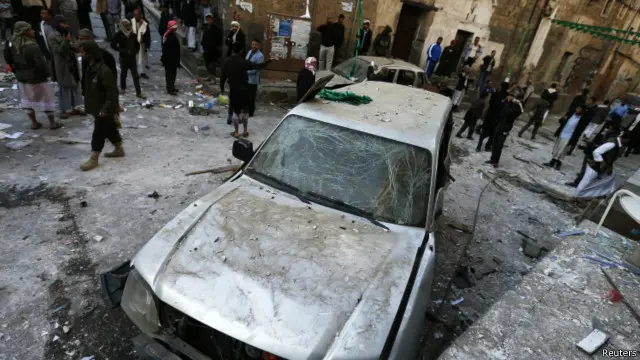 الانفجار استهدف تجمعا للحوثيين