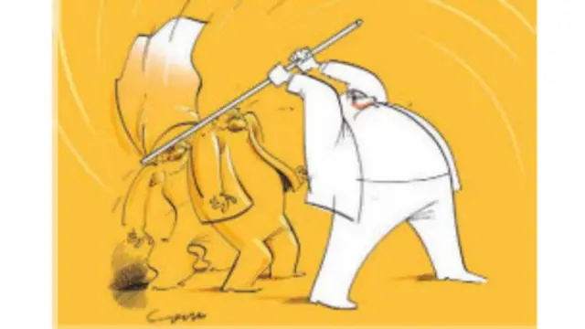 کارتون بزرگمهر حسین پور، مردم امروز