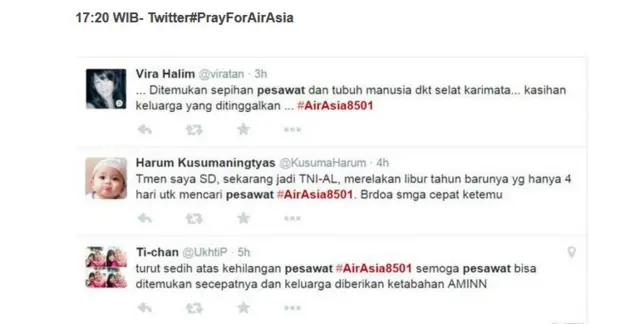 tanggapan di Twitter