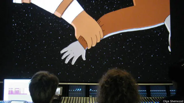 Демонстрация мультфильма "Мы не можем жить без космоса".