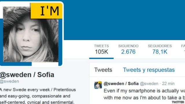 Captura de pantalla de la cuenta ¨Sweden en Twitter