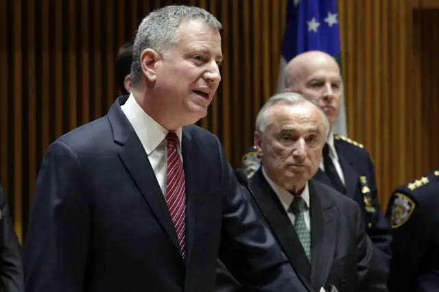 資料圖片：紐約市長白思豪（Bill de Blasio）