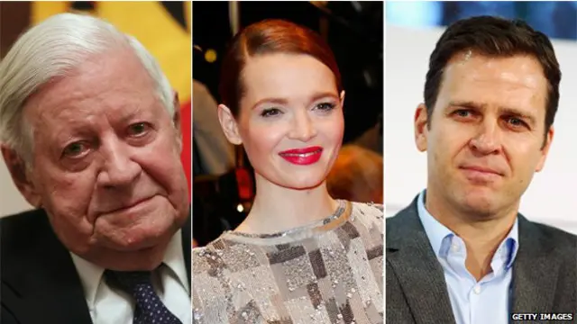 سابق چانسلر ہلمٹ، اداکارہ کیروکائن ہرفرت اور فٹ بالر اولیور بئیر ہوف کے علاوہ اسی کے قریب مشہور شخصیات نے ’پیگیڈا‘ مخالف کمپین کو جوائن کیا ہے