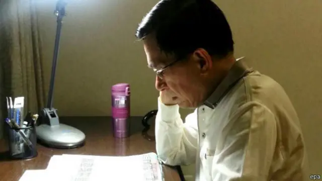 陈水扁回到家中