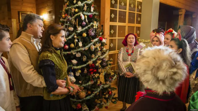 Порошенки в резиденції Гута