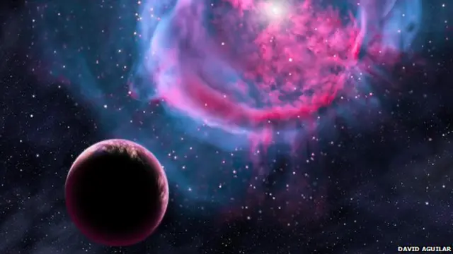 تصویر ساختگی از یک سیاره دور افتاده در کهکشان راه شیری