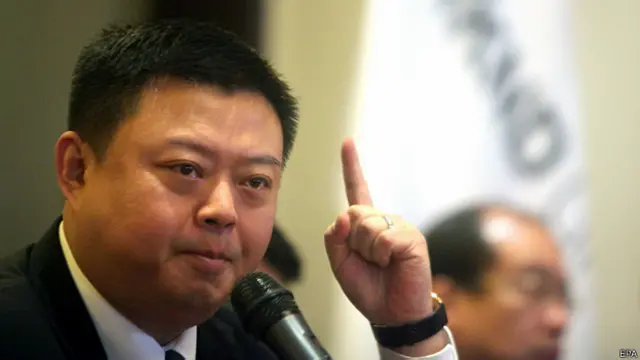 HKND董事长王靖在马那瓜回答记者提问（23/12/2014）