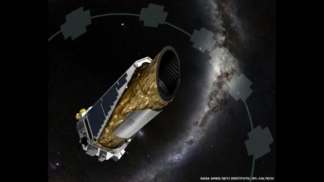 Impresión artística que muestra a Kepler en una nueva misión, denominada K2. NASA Ames/SETI Institute/JPL-Caltech.