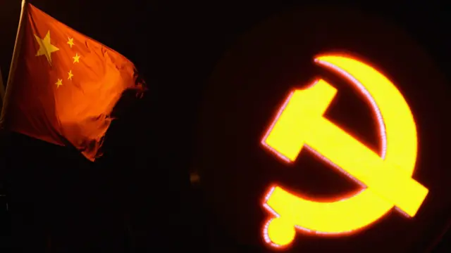 中国国旗与中共党徽