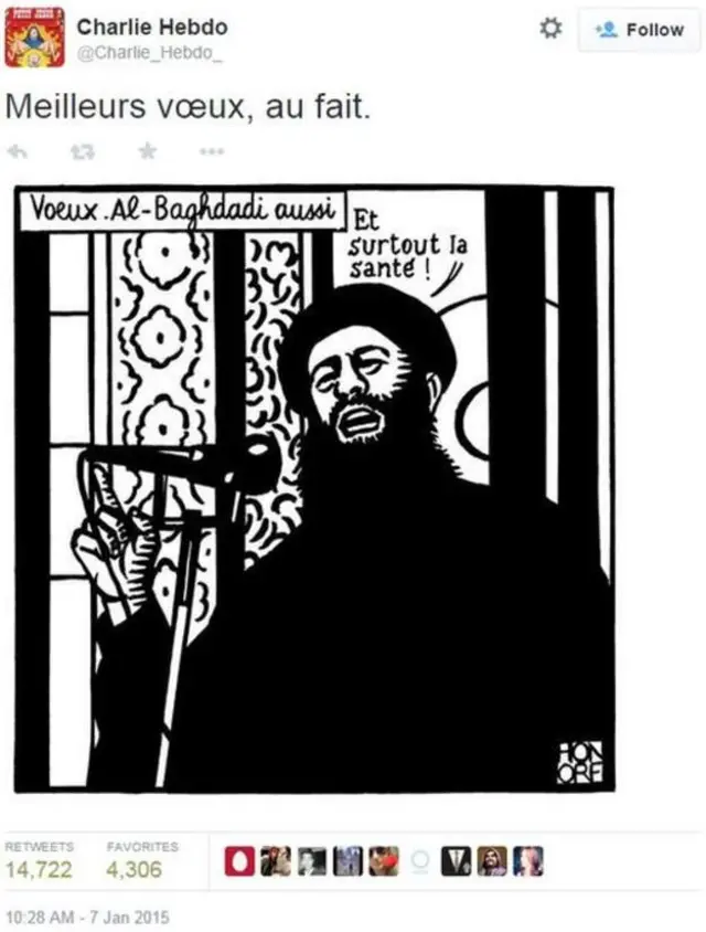 El último tweet de Charlie Hebdo justo antes del ataque.