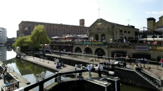 倫敦卡姆登（Camden）區的集市和運河