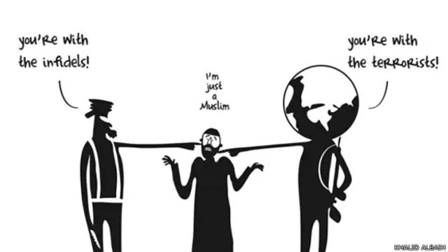 Caricatura del ilustrador Khalid Albaih