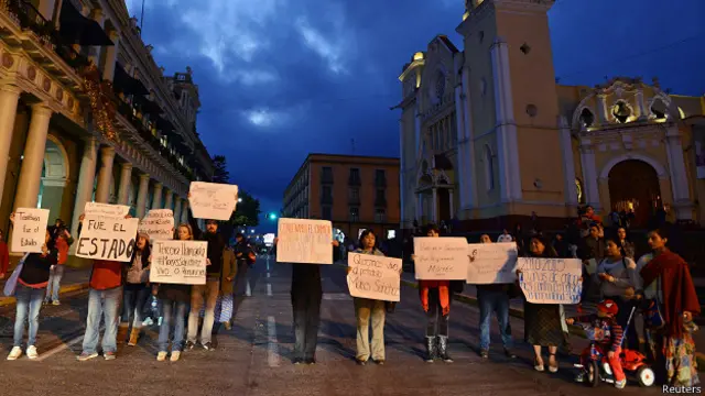 Protesta por el secuestro de Moisés Sánchez