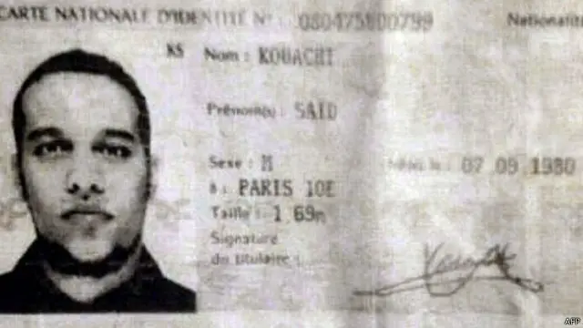 نسخة من هوية سعيد كواشي وجدتها الشرطة داخل السيارة المهجورة