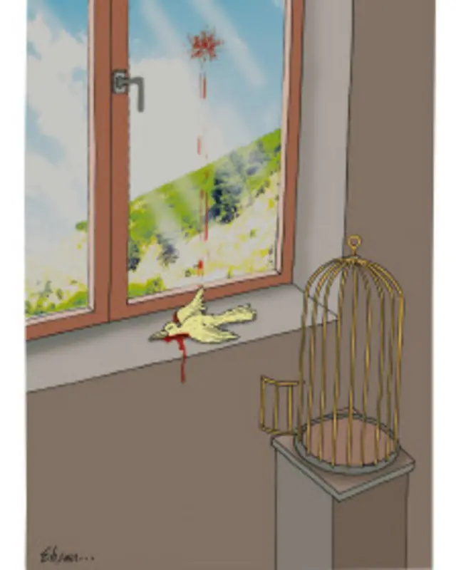 آزاده و مرگ کارتون احسان گنجی، ابتکار 