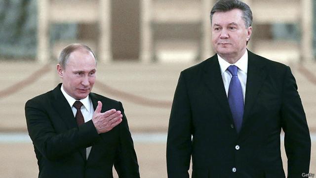 Владимир Путин на переговорах с Януковичем в декабре 2013 г.