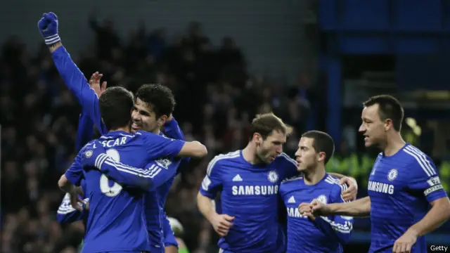 شهدت المباراة سباقا تهديفيا بين اوسكار وكوستا لصالح تشيلسي