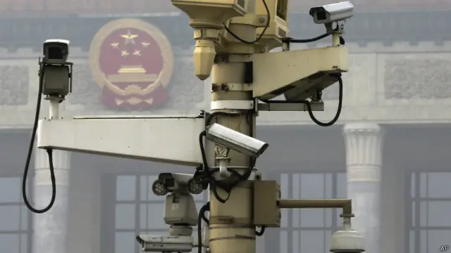 天安门广场安装的监视相机