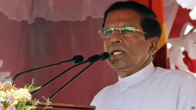 श्रीलंका के राष्ट्रपति मैत्रीपाला सिरिसेना