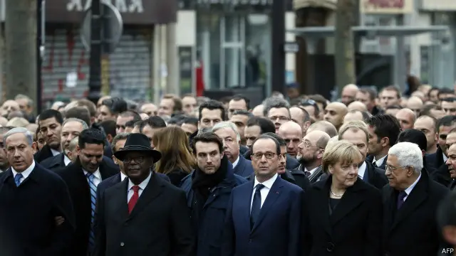 يشارك في المسيرة العشرات من قادة دول العالم. 