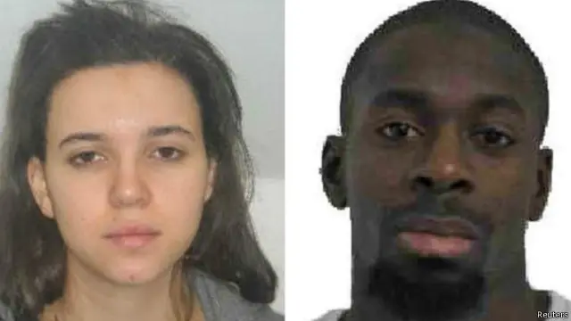 حميدي كوليبالي وصديقته حياة بوميدين