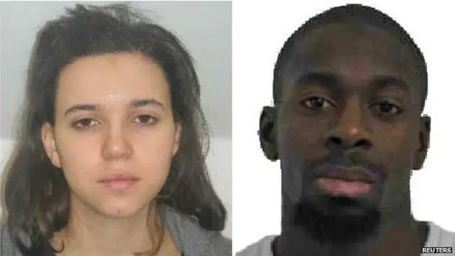 Amedy Coulibaly (derecha) y Hayat Boumeddiene (izquierda).