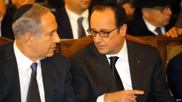 Биньямин Нетаньяху (слева) и Франсуа Олланд